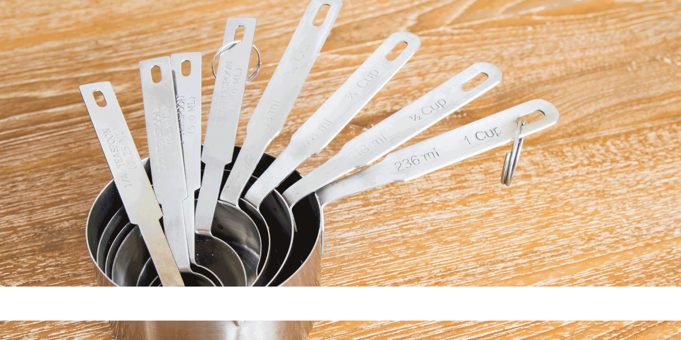 measuring cups and spoons