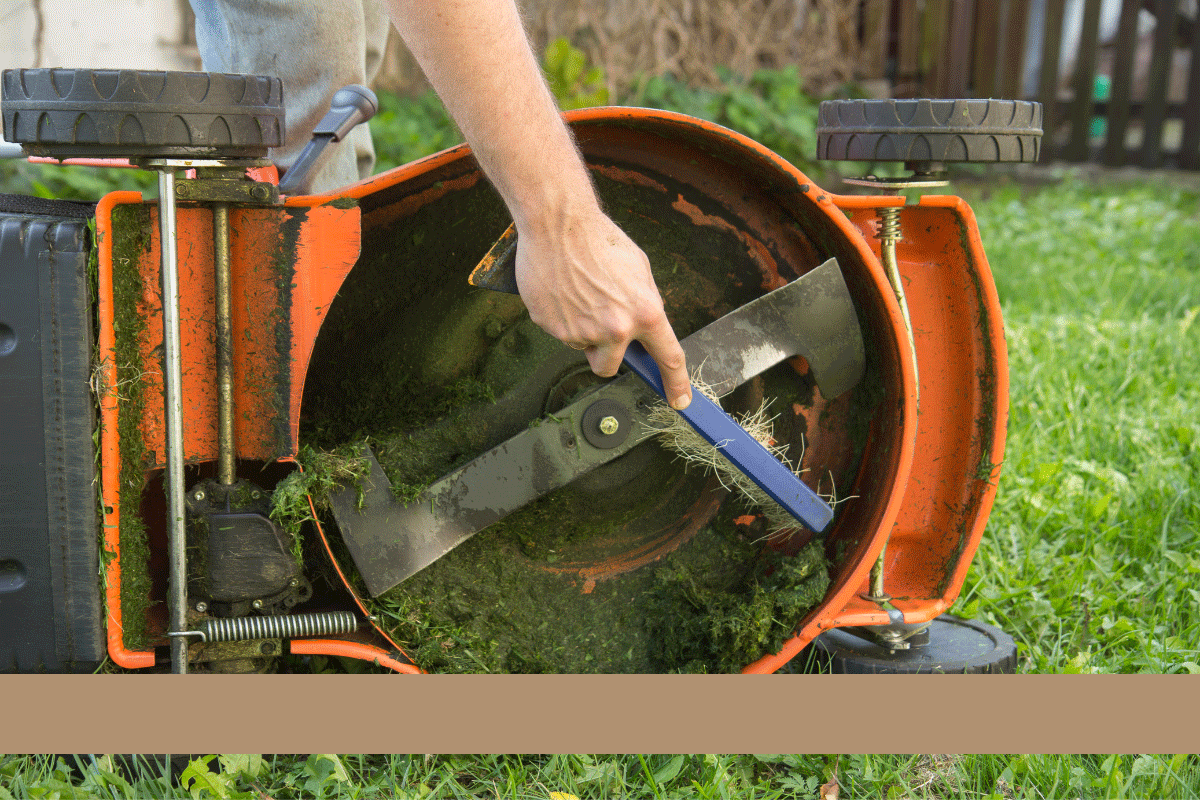 how to clean a lawn mower blade