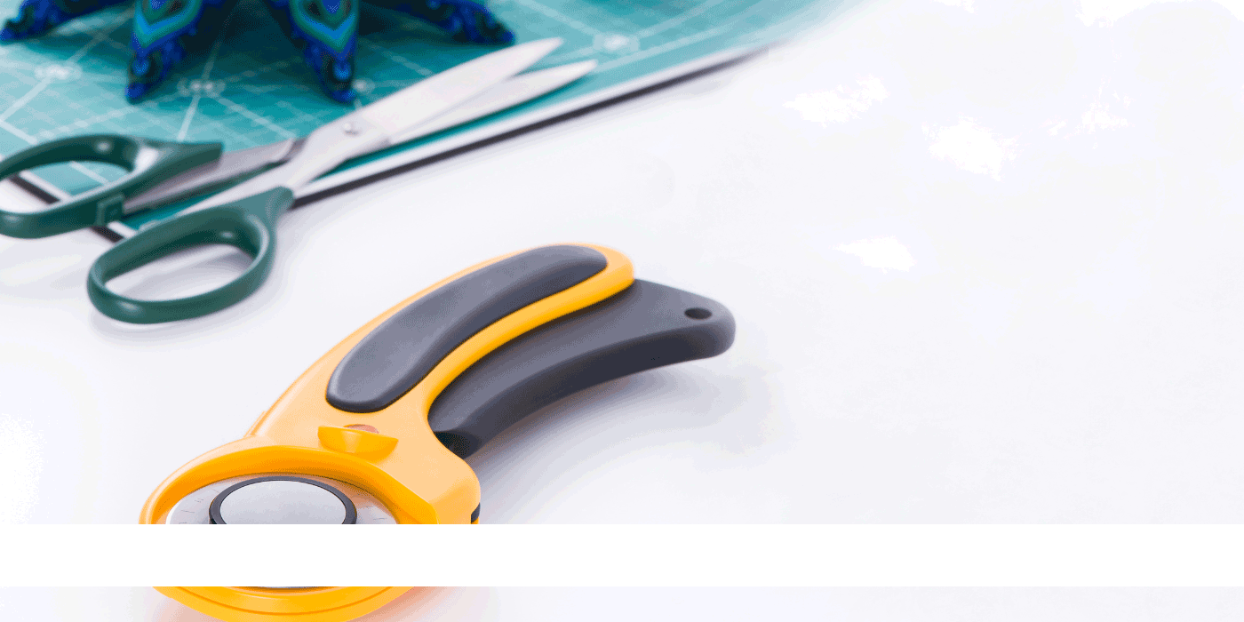 scissors or rotary cutter for fabric