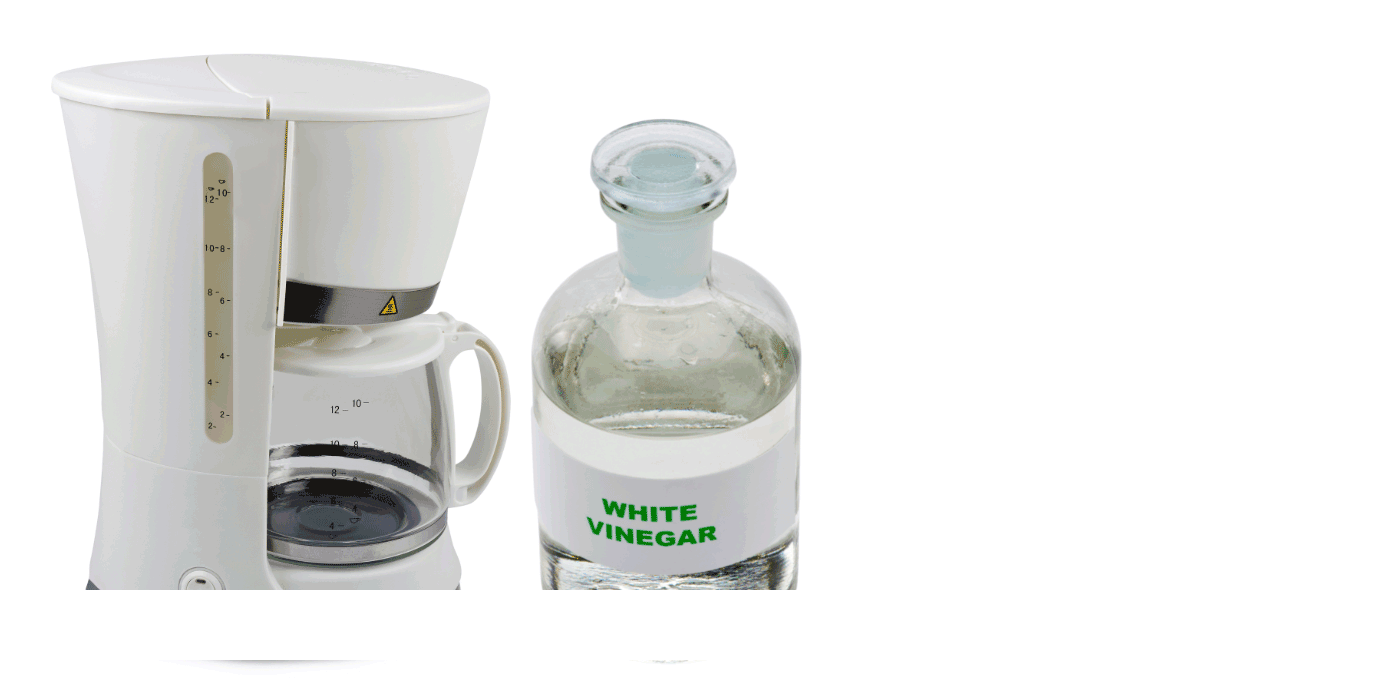 how do i clean my coffee pot with distilled white vinegar