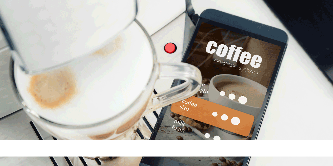 white coffee maker