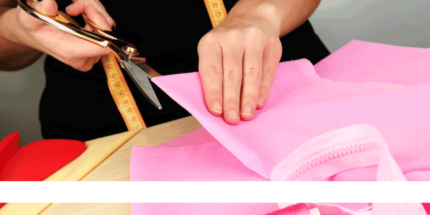 fabric cutting table with groove
