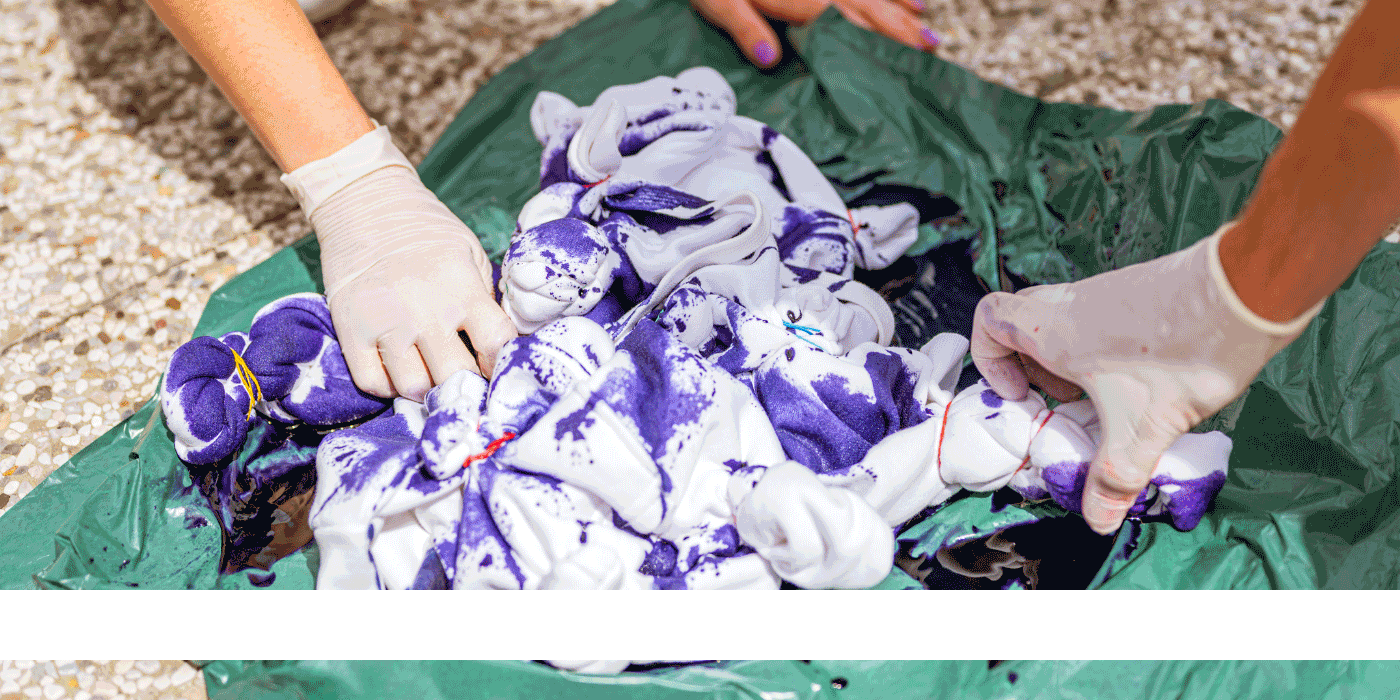 how to dye orange fabric blue