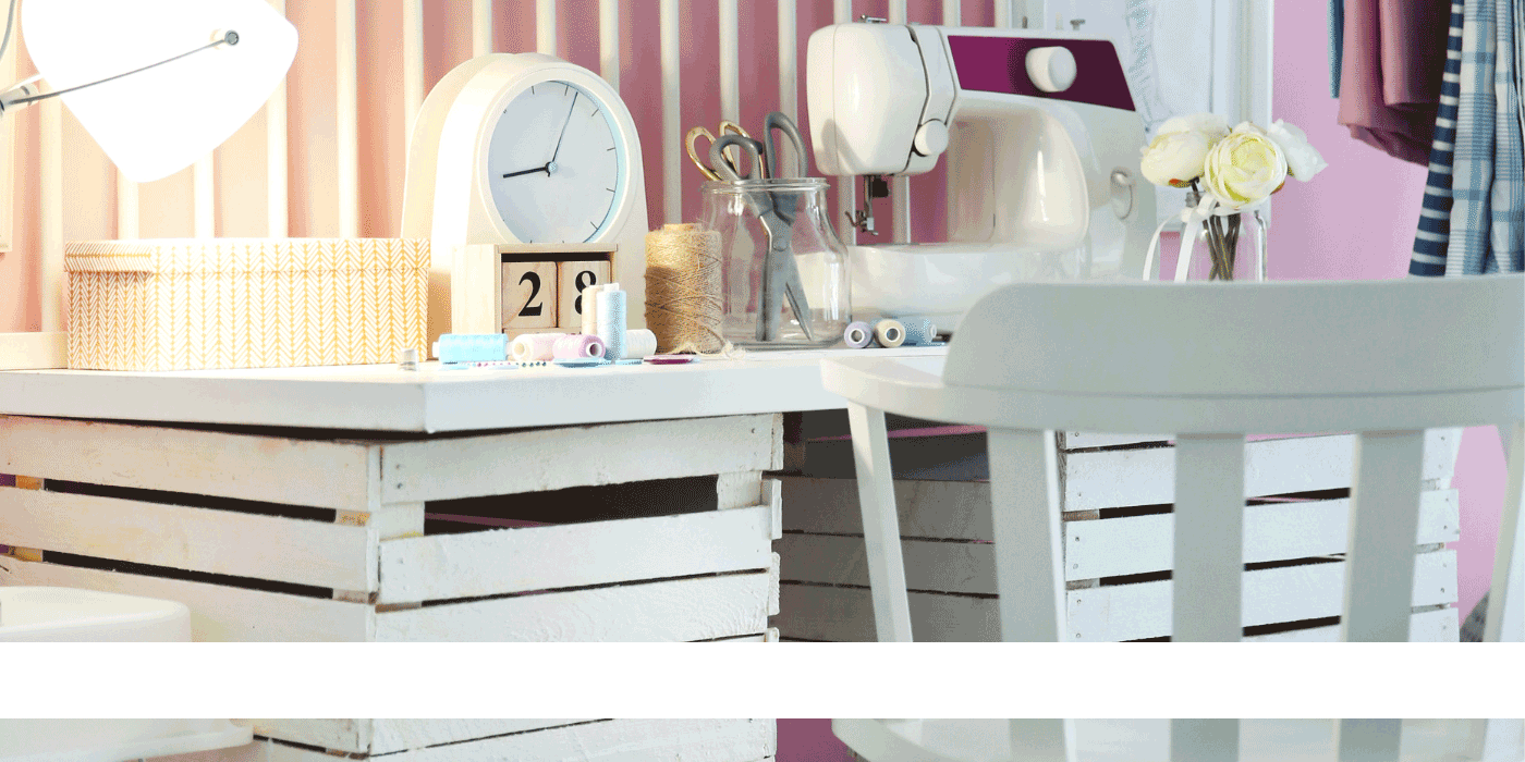 sewing table with storage