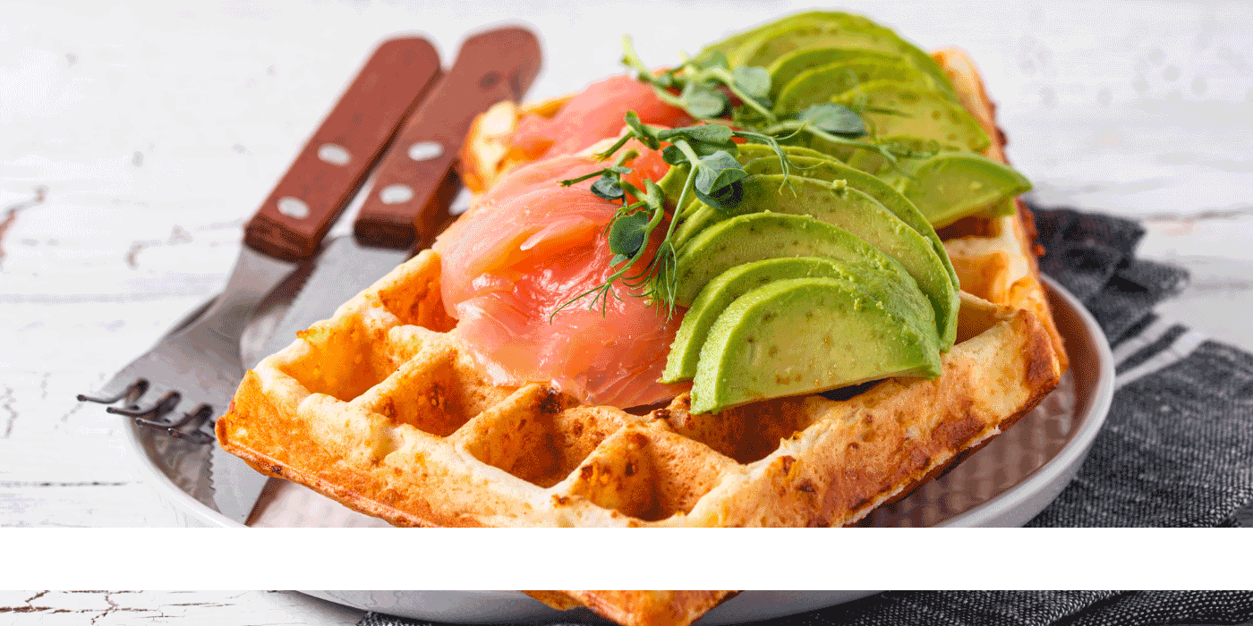 avocado lime waffles
