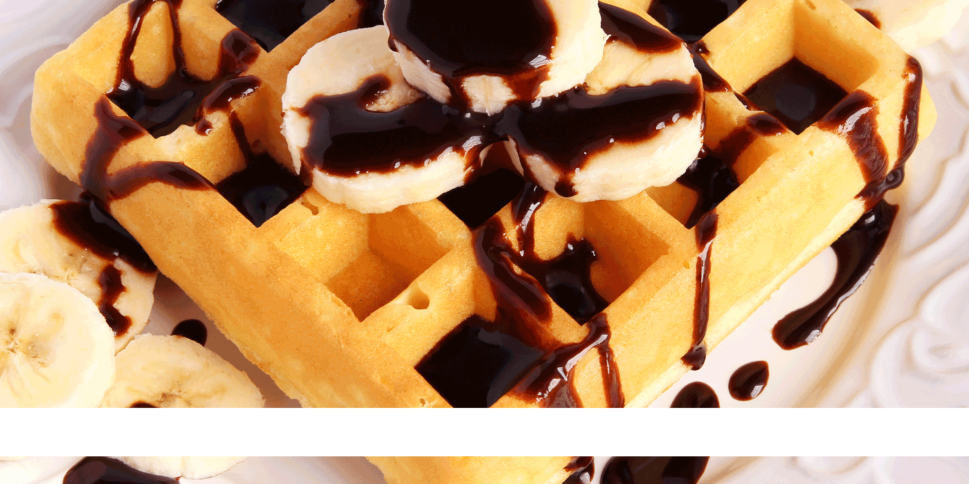 banana nutella waffles