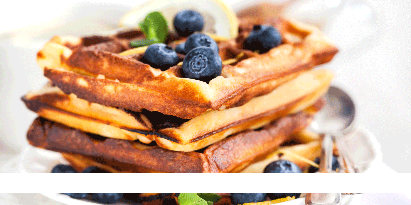blueberry lemon mascarpone waffles