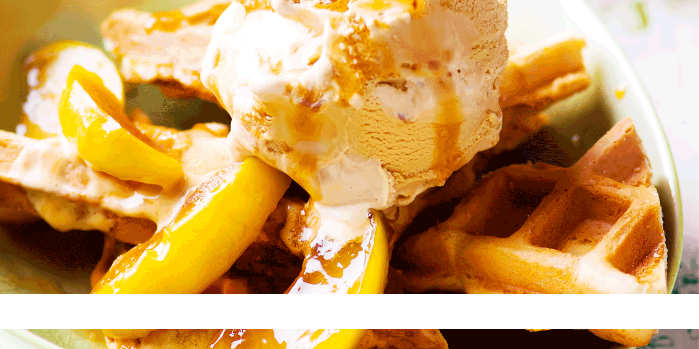 caramel apple waffles