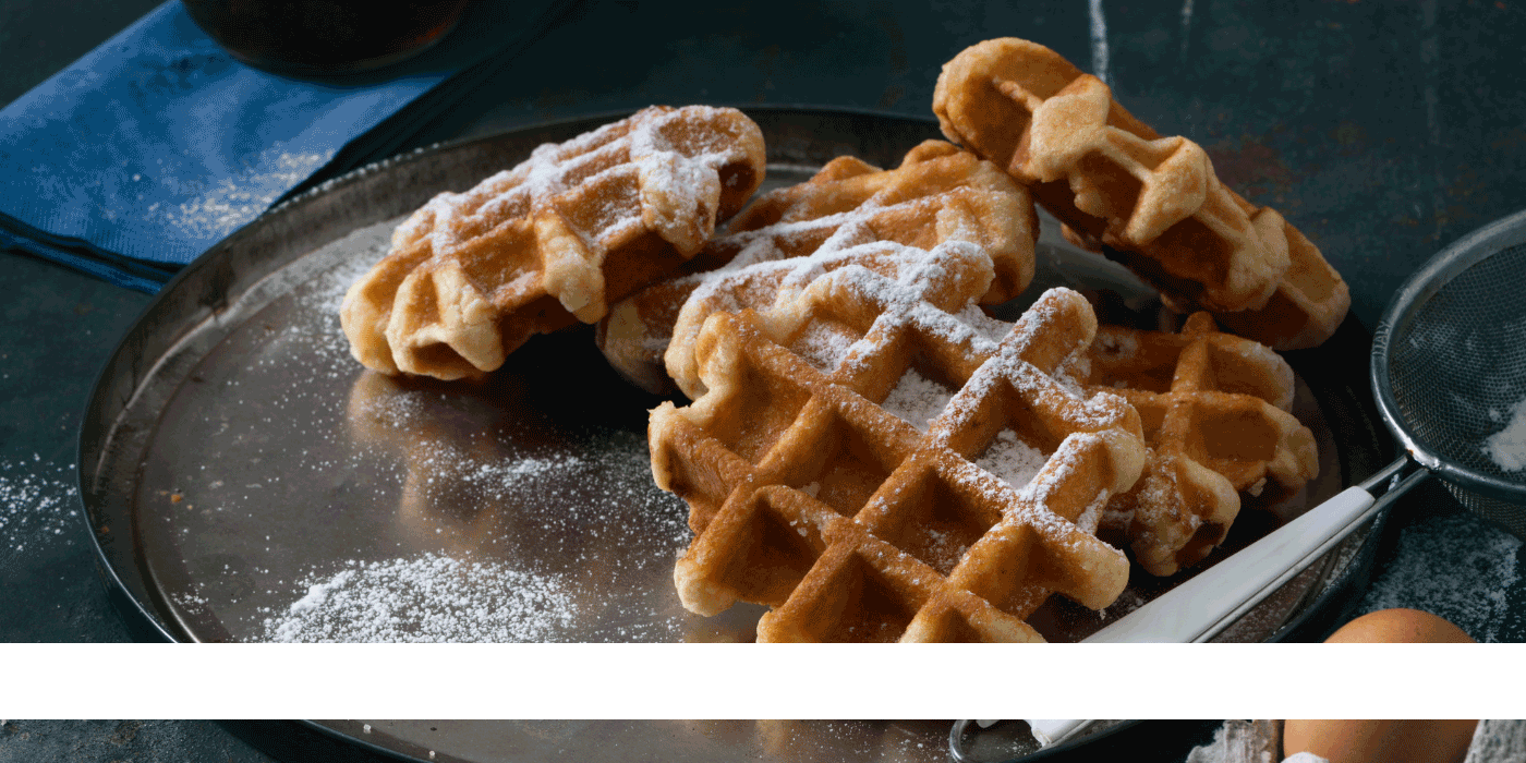 caramelized banana waffles