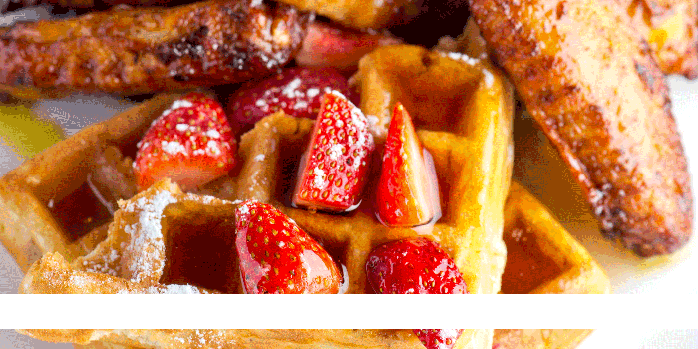 maple bacon bourbon waffles