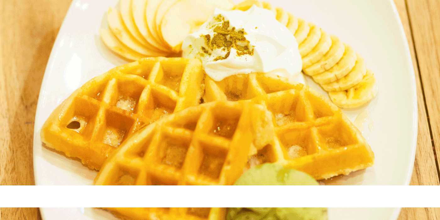 matcha waffles