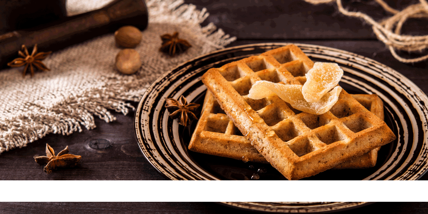 miso ginger waffles