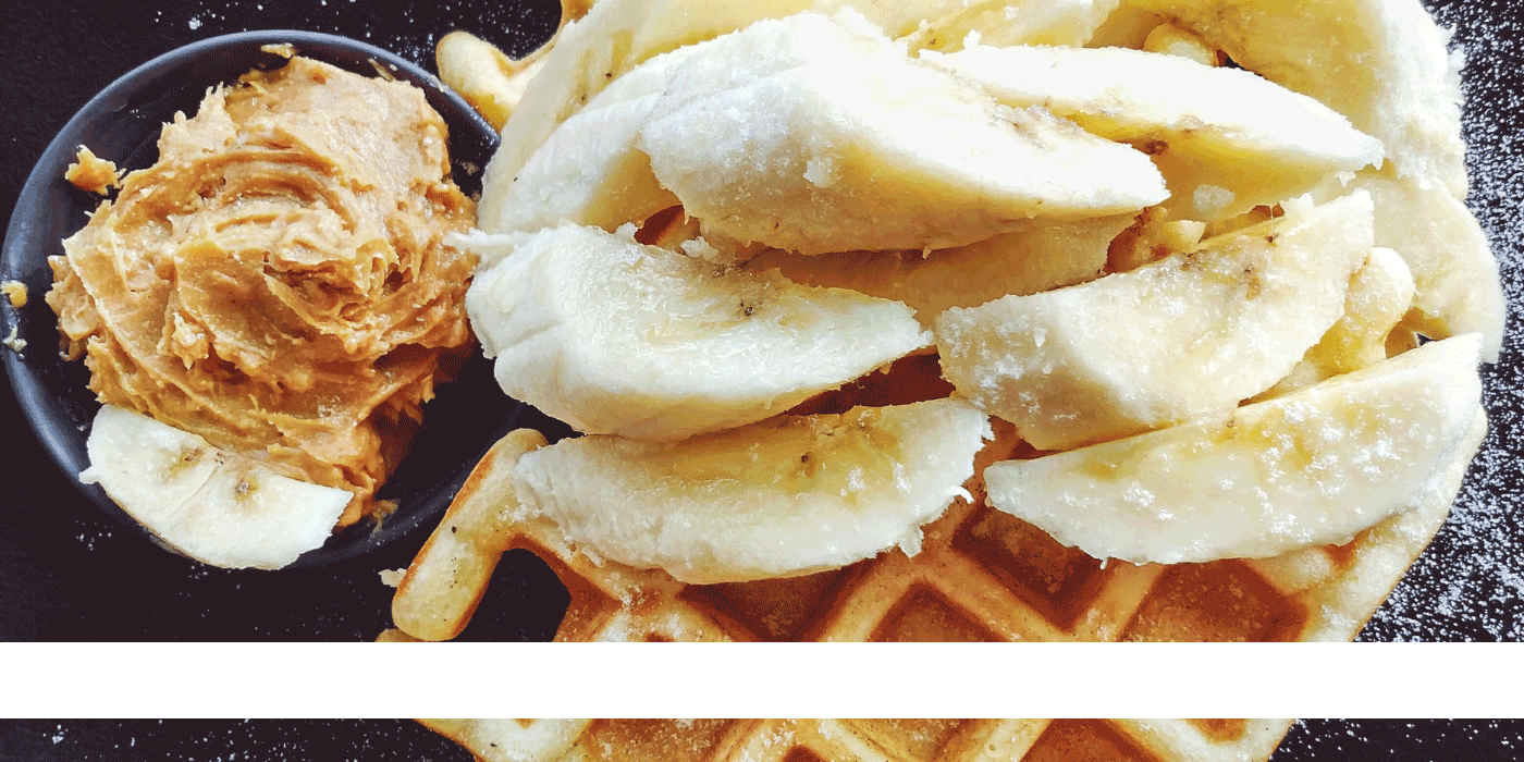peanut butter banana waffles