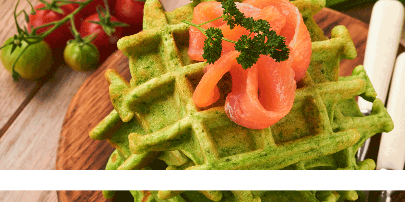 pesto parmesan waffles
