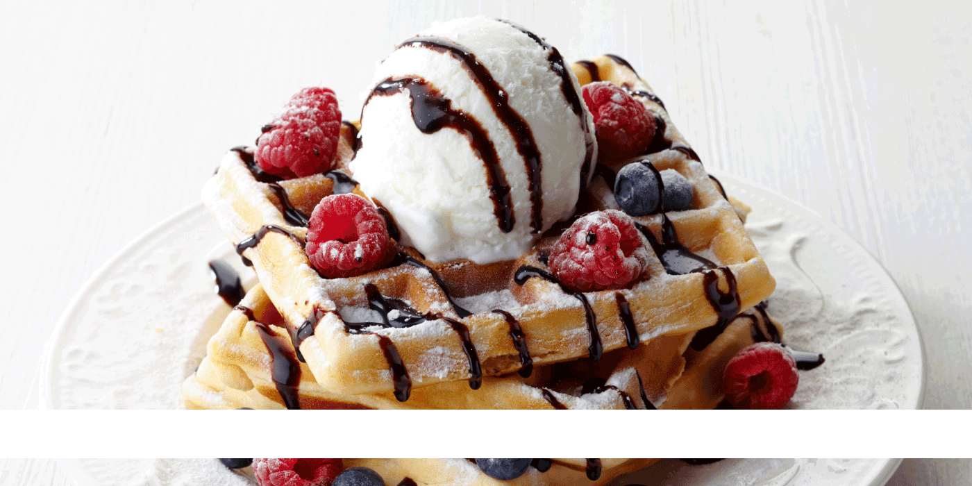 raspberry white chocolate cheesecake stuffed waffles