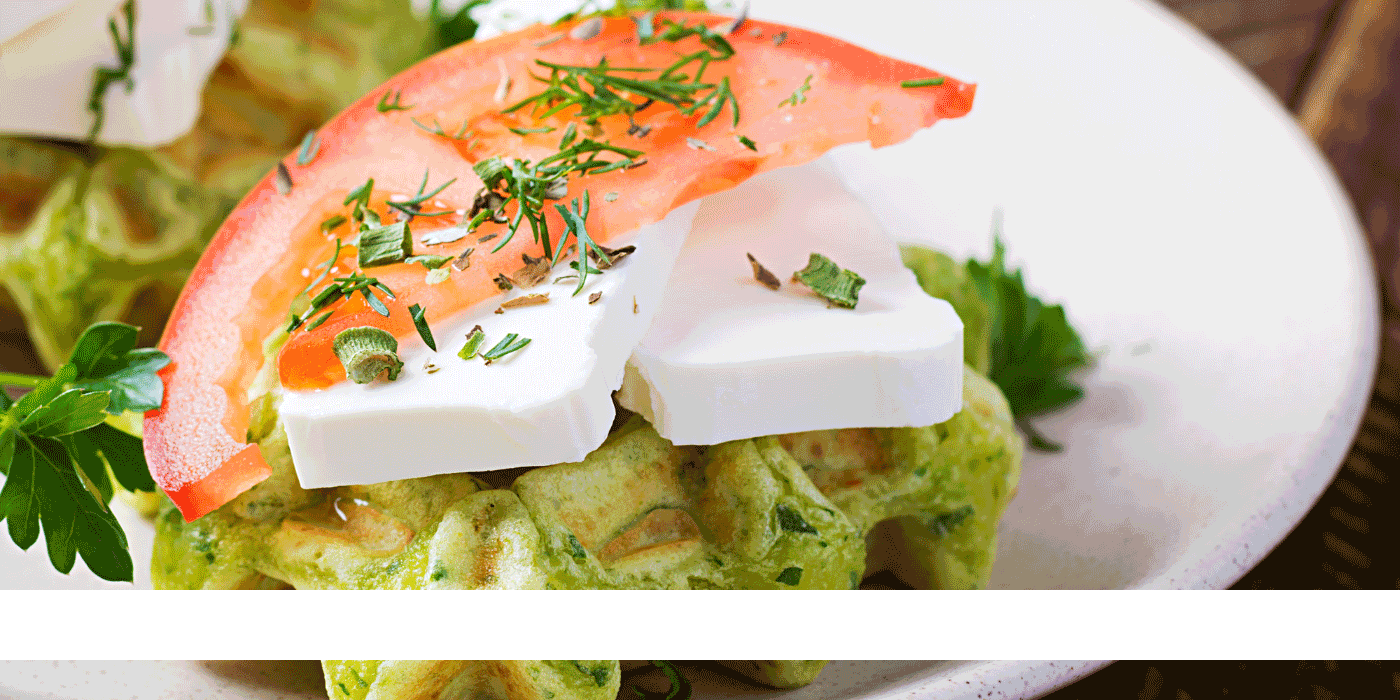 spinach and feta waffles