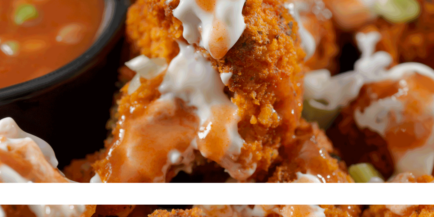buffalo cauliflower waffles