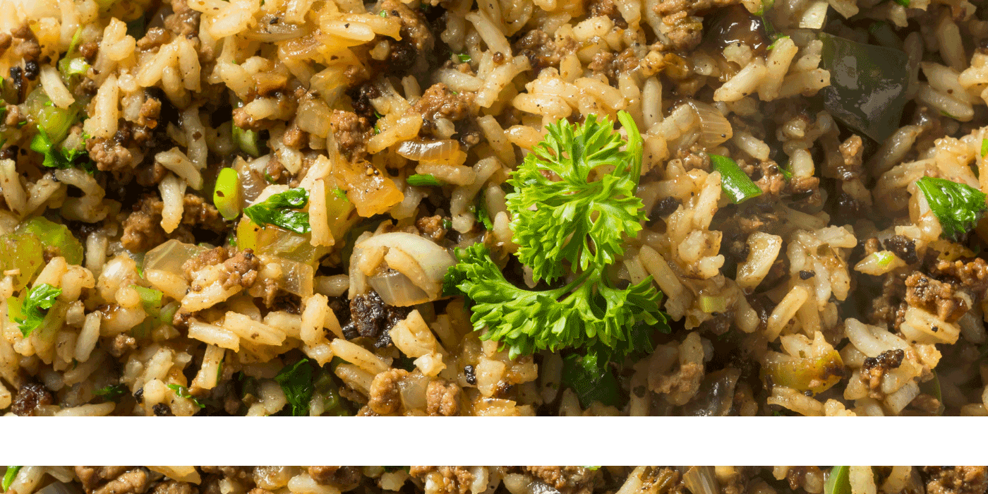 dutch oven cajun dirty rice