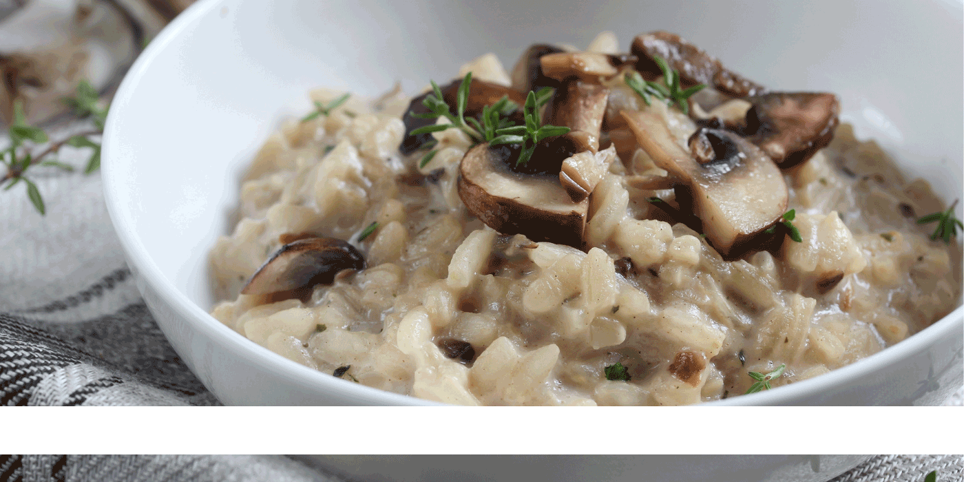 dutch oven mushroom risotto
