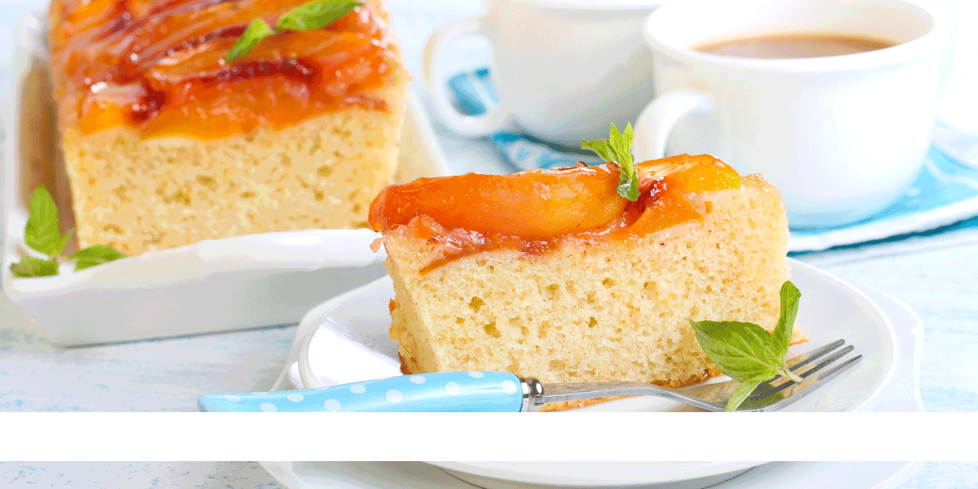 dutch oven peach upside-down cake