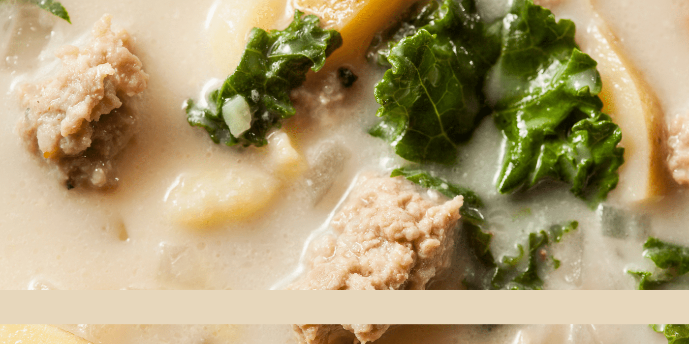 dutch oven sausage and kale soup
