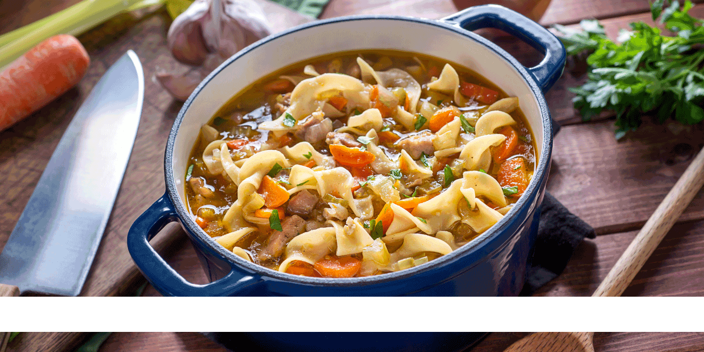 how to make chicken noodle soup in a dutch oven