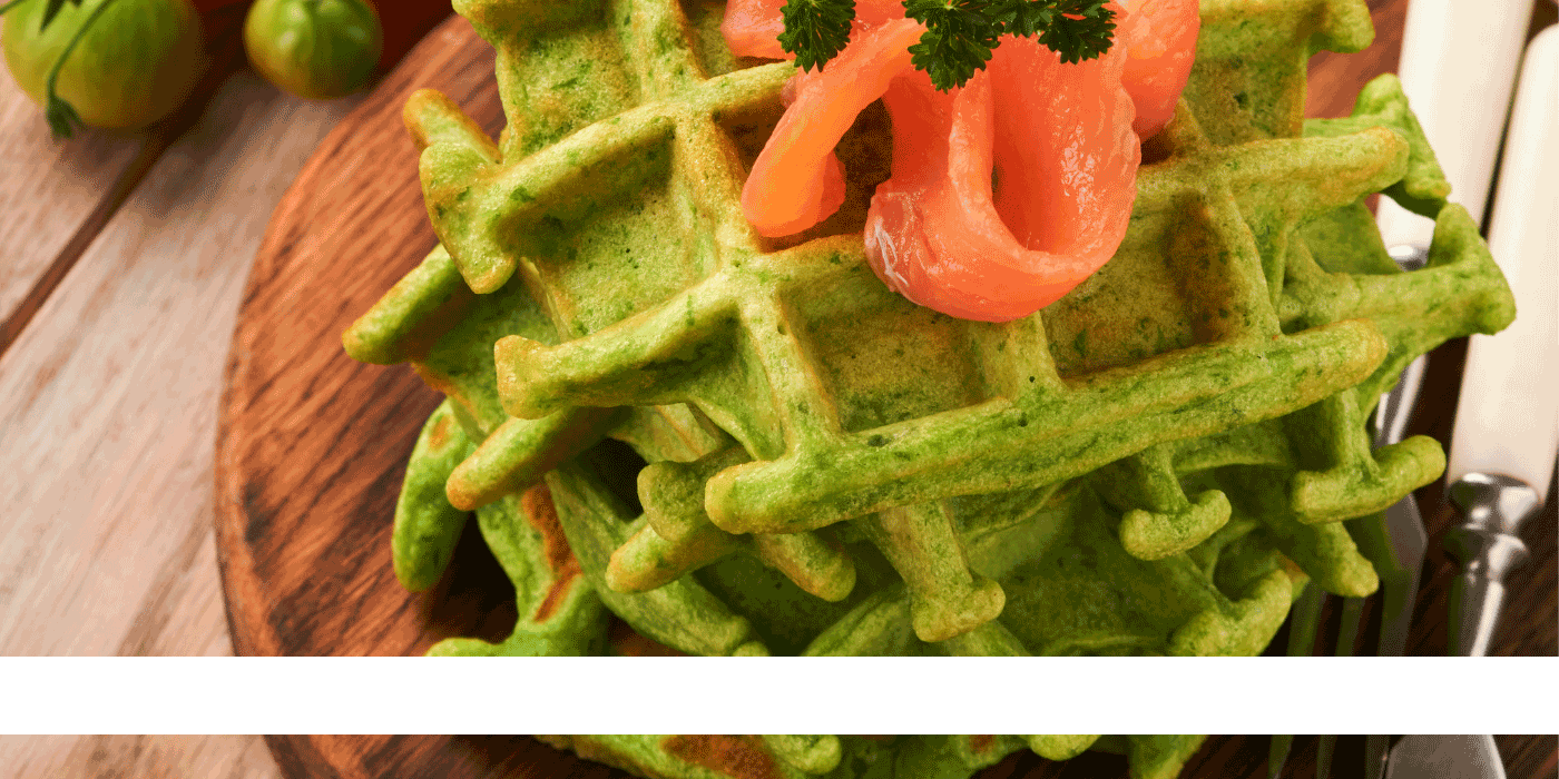 pesto caprese waffles