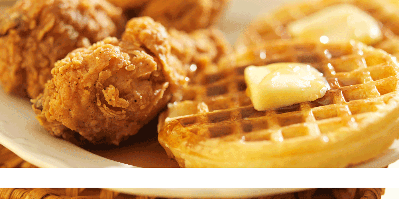 pesto chicken waffles