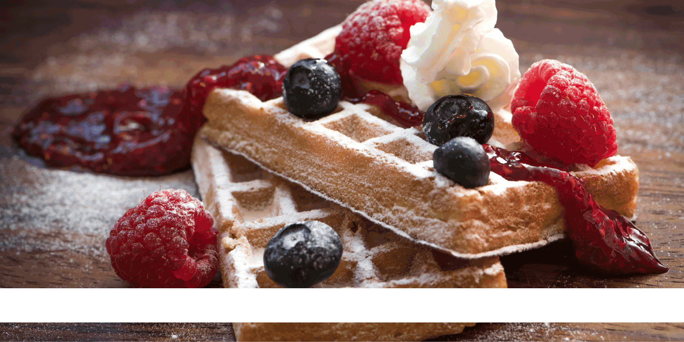 raspberry lemon cheesecake waffles