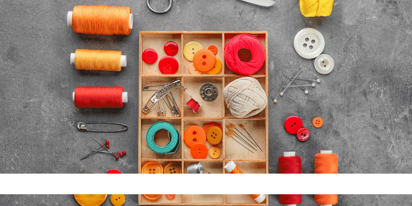how do you organize a sewing box
