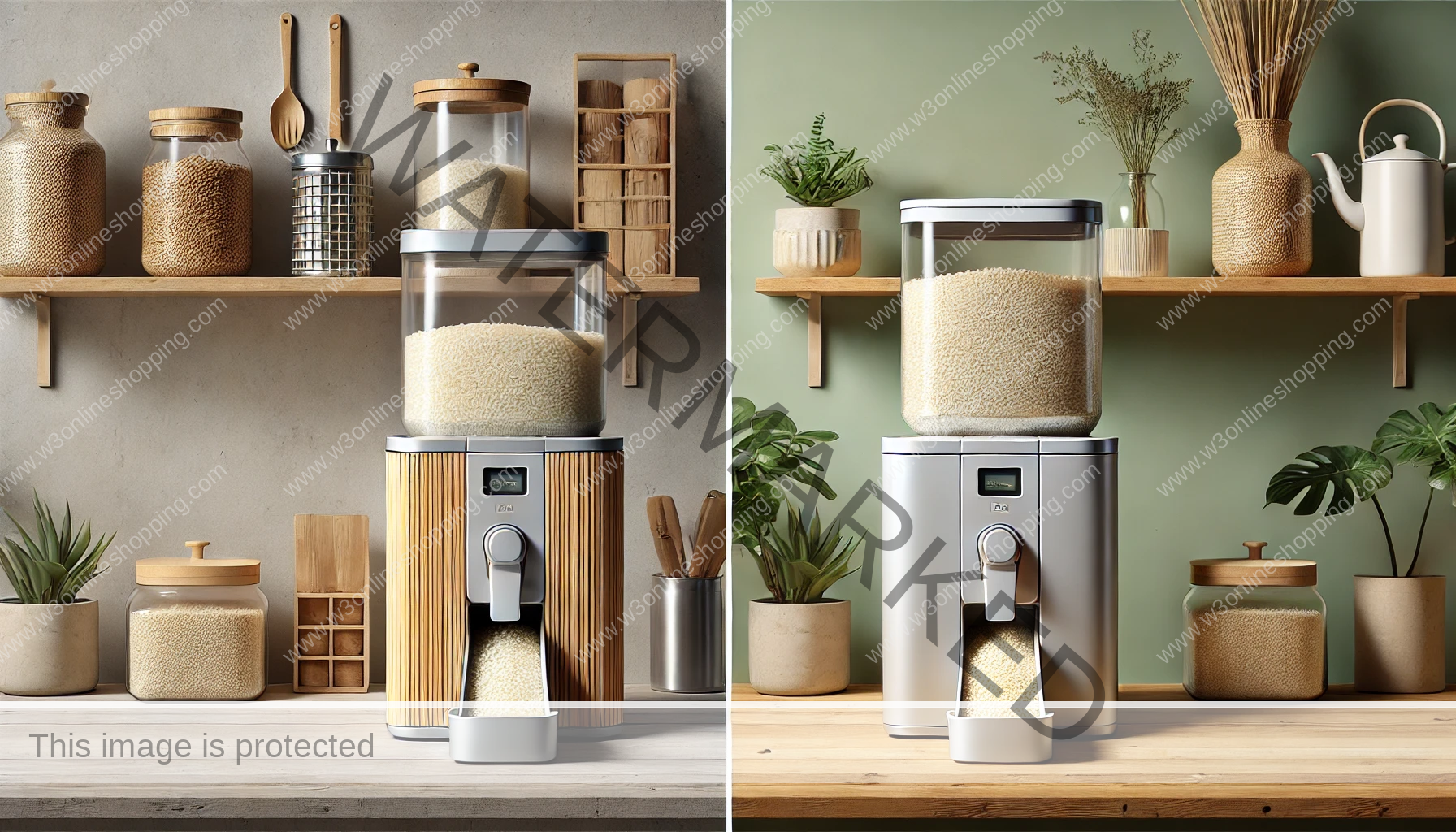 rice dispenser vs. traditional storage